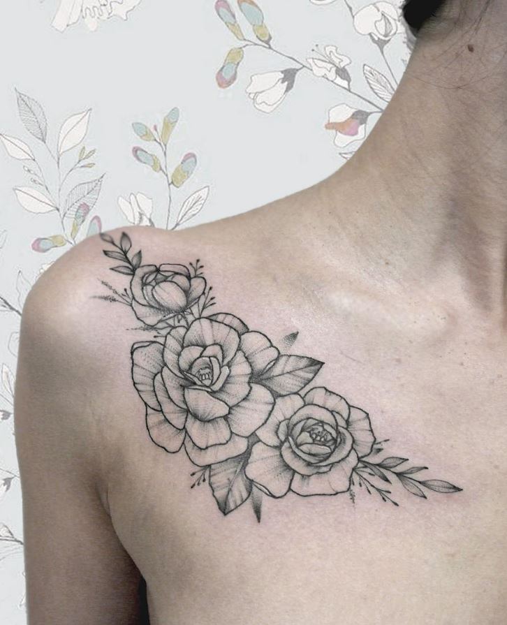 60+ Black & Gray Flower Tattoos by Anna Bravo - List Inspire